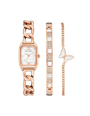 Ensembles Anne Klein Octagonal Chain Bracelet Watch and Bracelet   | UFZ-2378127